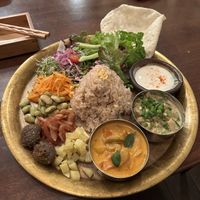 Brown rice curry plate  at Meu Nota in Tokyo