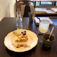 Tasty cake and ginger ale. at Meu Nota in Tokyo