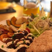 Falafel plate  at Meu Nota in Tokyo
