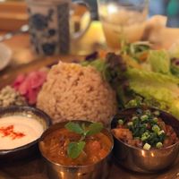 Vegan meal plate at Meu Nota in Tokyo