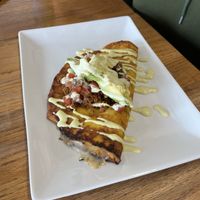 Loaded arepa  at La Chia Vegana  in Lake Worth