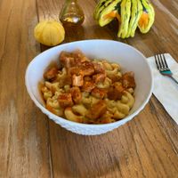 Buffalo Shicken over Mac & cheese  at La Chia Vegana  in Lake Worth