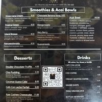 Menú  at La Chia Vegana  in Lake Worth