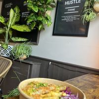 Katsu rice bowl but with chips instead of rice. Delicious    at Seitan Hustle in Fleetwood