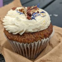 Carrot & pecan muffin at Banilla Bakery at Podda and Wren in Kendal