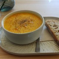Carrot soup. at Espresso Bar in Berlin