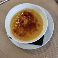 Vegan creme Brulee (coconut and oat milk) at La Inopia in Pamplona