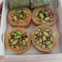 Some of the many varieties of pastry available. Not too sweet just right.  at Time Out Cafe in Glasgow