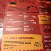 Taco menu at Lucha Libre in Mannheim