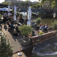 Impression of the terrace at Amstelhaven in Amsterdam