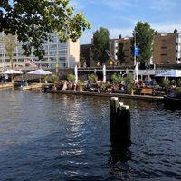 Impression of the terra d  at Amstelhaven in Amsterdam