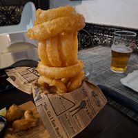 Onion rings at Ol' Bastard's in Lagos