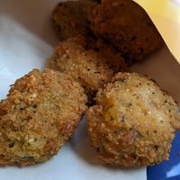Vegan mac and cheese balls at LEON - Millenium Walkway in Dublin