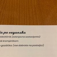 The vegan section at Favola in Ljubljana