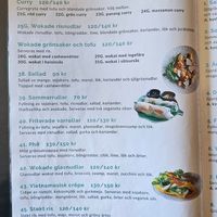 Vegan menu at New Star Saigon in Limhamn