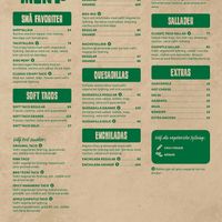 Vegan/vegetarian menu in Swedish  at Taco Bar in Nykoping