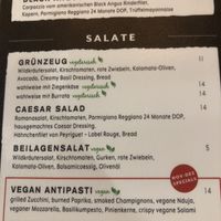 Menu  at 60 Seconds to Napoli in Leipzig