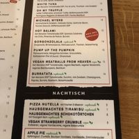 Menu  at 60 Seconds to Napoli in Leipzig