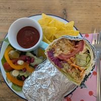 Falafel wrap at Icarus and Apollo in Sheffield