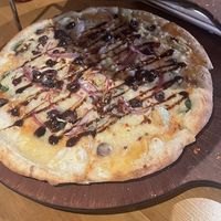 Mediterranean vegan pizza   at The Bear Street Tavern in Banff