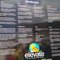 Menu at Elevate in St Augustine
