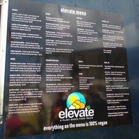 Menu at Elevate in St Augustine