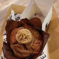 Banana muffin and chocolate hazelnut truffle at DOH - Evergreen Organics in Doha