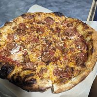 Pepperoni pizza at Down 2 Earth Plant Based Cuisine in Las Vegas