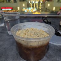 Peach cobbler at Down 2 Earth Plant Based Cuisine in Las Vegas