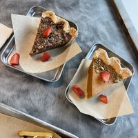 Pecan pie 6/10; pumpkin pie 10/10  at Down 2 Earth Plant Based Cuisine in Las Vegas