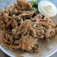 Fried oyster mushrooms at Down 2 Earth Plant Based Cuisine in Las Vegas