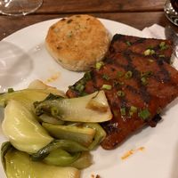 The special spicy tempeh with bok choi and jasmine rice cake  at Sprig and Vine in New Hope