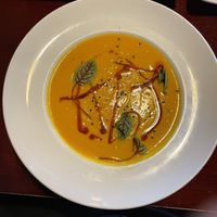 Thai carrot bisque  at Sprig and Vine in New Hope