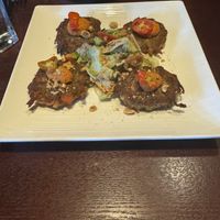 Sweet potato black eyed pea fritters   at Sprig and Vine in New Hope