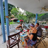 Breakfast on the patio at Casa Kaan in Merida