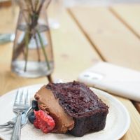 Vegan sweet potato zucchini bread at Etapa in Prague