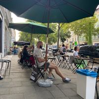 Outside seating  at Mono Loco in Leipzig