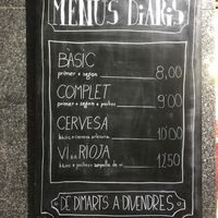 Menu at La Petita Vegana  in Barcelona