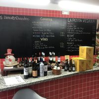 Inside menu at La Petita Vegana  in Barcelona