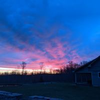 The lawn at dusk at MAPLE in Lowell