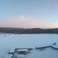 View from a room, zendo to the left at MAPLE in Lowell