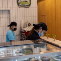Friendly staff :) at Nature's Charm in Bangkok