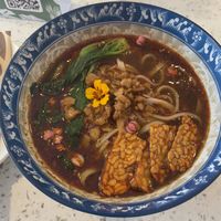 Chinese noodle soup at Nature's Charm in Bangkok