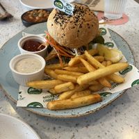 Fish Burger & Fries  at Nature's Charm in Bangkok