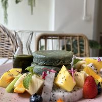 Matcha Pancakes   at Nature's Charm in Bangkok
