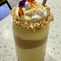 Piña colada coconut milk shake  at Nature's Charm in Bangkok