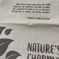 Special saying on napkins   at Nature's Charm in Bangkok