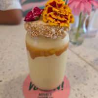 Perhaps the most beautifully presented coconut based drink. at Nature's Charm in Bangkok