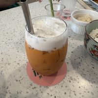 Thai Tea with Coconut  at Nature's Charm in Bangkok