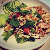 Burmese tea leave salad at Nature's Charm in Bangkok